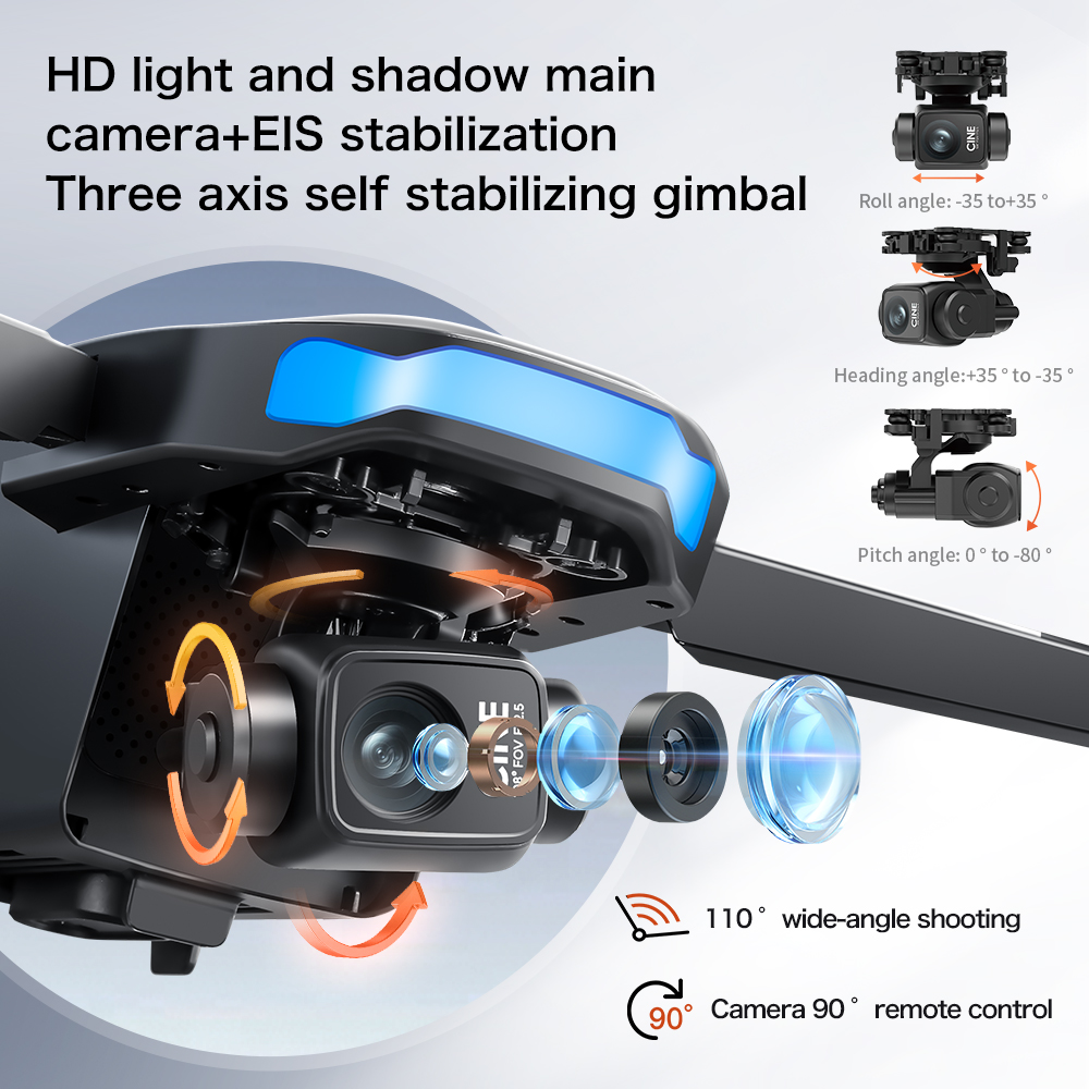 Новый дрон S-X1 MAX с GPS, 8K, – обзор и цена Drone Camera Lens